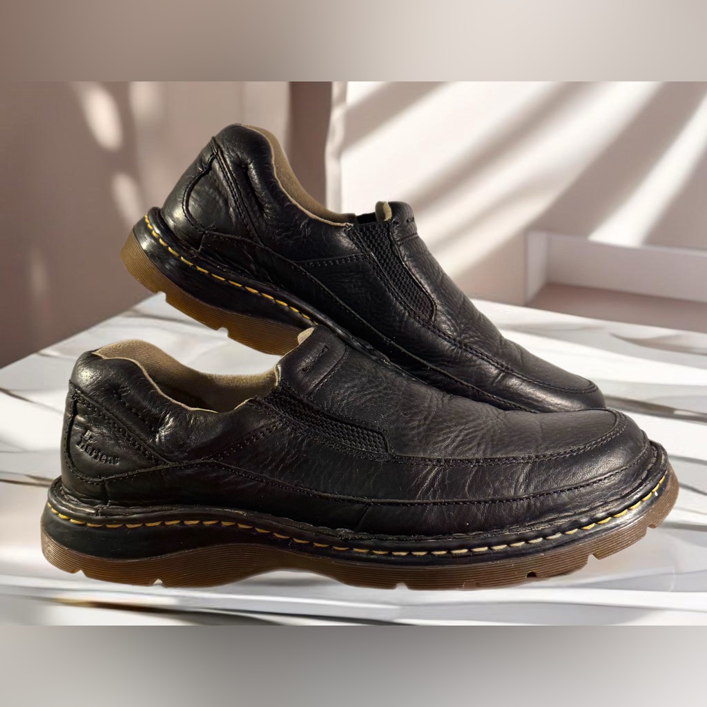 Dr. Martens Men’s Orson Slip-On Loafer Sz 11 Black Leather Rubber Quality Euc